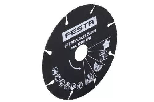 Festa univerzális carbid vágókorong 125 x 1 x 22,2 mm