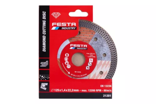 Festa ipari gyémánt vágókorong, 125 x 1,4 x 22,2 mm