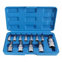   Satra 5 szögű torx dugókulcskészlet 12 db-os,1/4" - 3/8" - 1/2"
