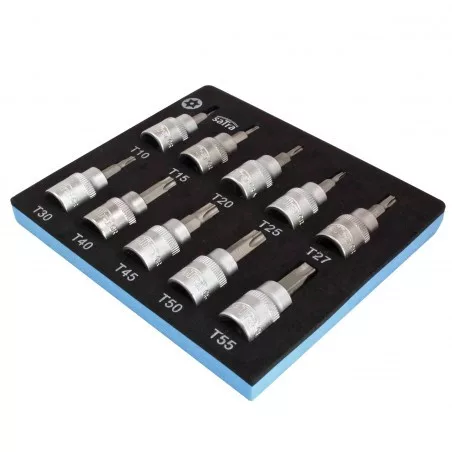 Satra torx dugófejkészlet szerszámos kocsiba, 3/8"