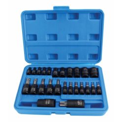   Satra Torx és E- torx dugófej készlet, 1/4"+3/8"+1/2", 25 db-os