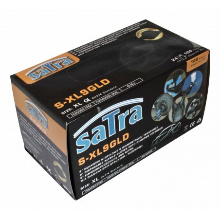 Satra eldobható vékony nitril kesztyű gyémánt textúrával, 100 db, XL / 10