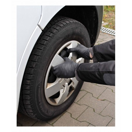 Satra eldobható vékony nitril kesztyű gyémánt textúrával, 100 db, XL / 10