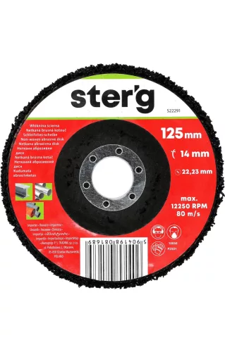 Sterg fekete négertárcsa 125 x 14 x 22,2 mm