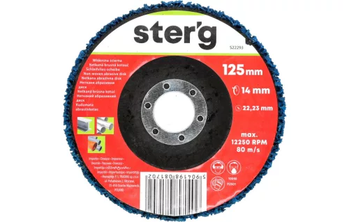 Sterg kék négertárcsa 125 x 14 x 22,2 mm