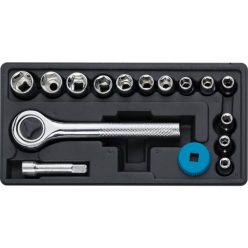   Sterg 1/4" dugókulcs készlet, 4 - 13 mm, 16 db - os, hobby célra