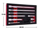 Tvardy 9 részes billegő hosszabbító készlet 1/4" 3/8" 1/2" CrV