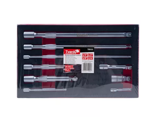 Tvardy 9 részes billegő hosszabbító készlet 1/4" 3/8" 1/2" CrV