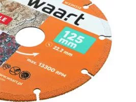 Waart gyémánt vágókorong gránithoz, márványhoz, 125 X 22,2 mm