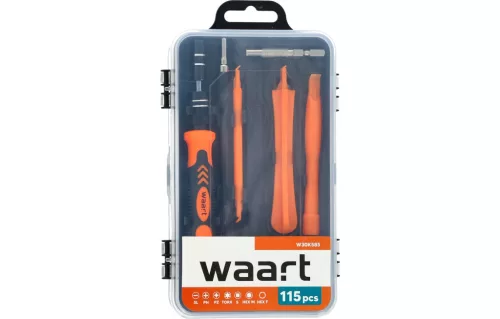 Waart precizíós csavarhúzó készlet, 115 db-os, Cr-V